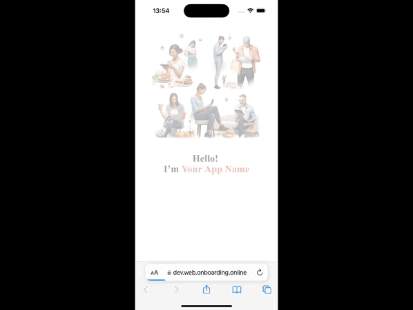 Web onboarding demo that asks the user’s name and goals, then reuses both on the next screens and in the paywall headline