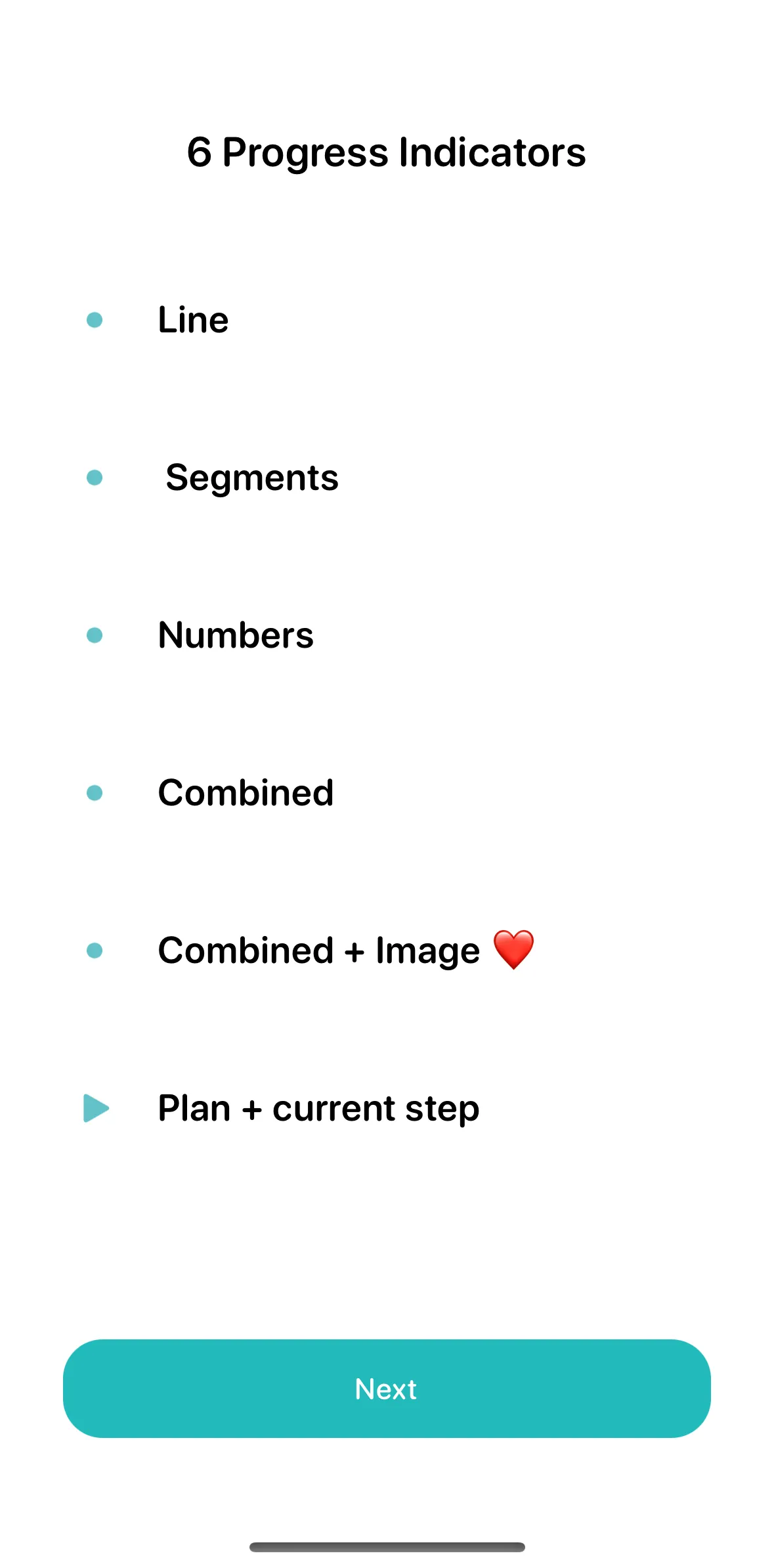Type 6, a plan screen that lists the main blocks ahead and marks the current one with an arrow